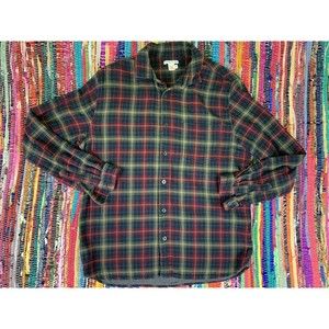 Carbon 2 Cobalt Long Sleeve Flannel Shirt Mens Medium Multicolor Plaid Cotton